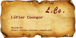 Löfler Csongor névjegykártya